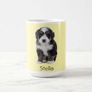 Benutzerdefiniertes Foto des Hundes - Pastellgelb Kaffeetasse