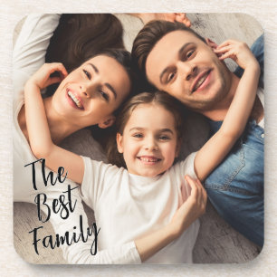 Benutzerdefiniertes Foto Die beste Familie Getränkeuntersetzer