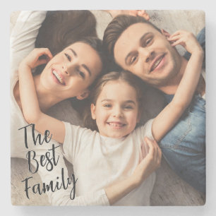 Benutzerdefiniertes Foto Die beste Familie Steinuntersetzer