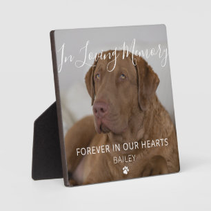 Benutzerdefiniertes Foto Dog Memorial Keepake Plaq Fotoplatte