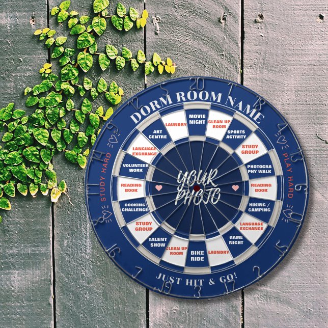 Benutzerdefiniertes Foto Dorm Dartboard für Aktivi Dartscheibe (One dartboard serves two functions, you may play in traditional way, or use it for your weekend plan)