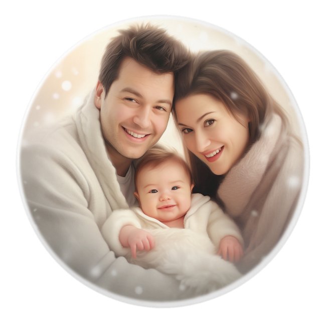 Benutzerdefiniertes Foto (Eigenes Foto und/oder Ei Keramikknauf (Vorderseite)