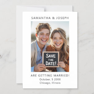 Benutzerdefiniertes Foto Einfache moderne Hochzeit Magneteinladung
