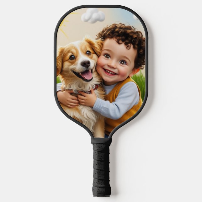 Benutzerdefiniertes Foto Einfaches Personalisierte Pickleball Schläger (Vorderseite)