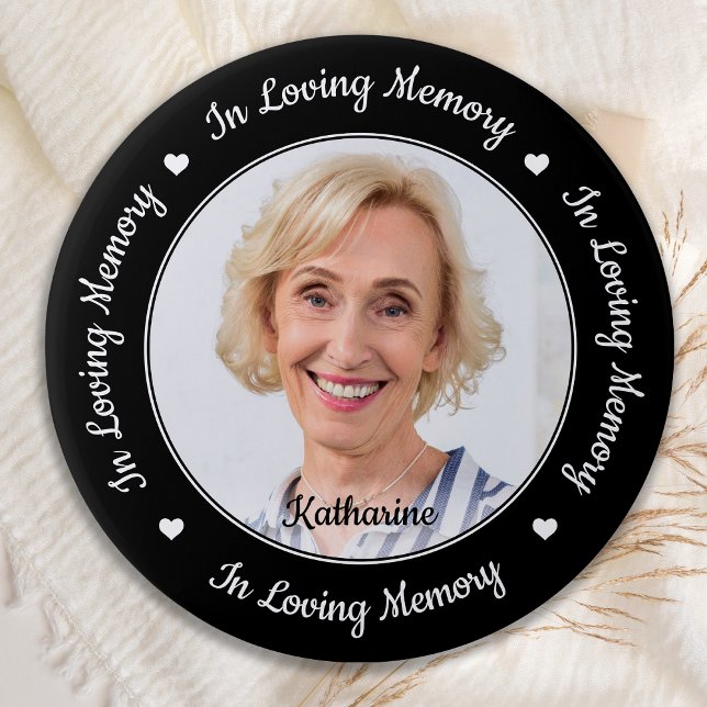 Benutzerdefiniertes Foto Elegante in Love Memory M Button (Von Creator hochgeladen)