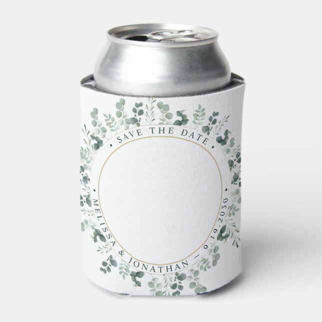 Benutzerdefiniertes Foto Eukalyptus Wedding Save t Dosenkühler (Kanne Vorderseite)