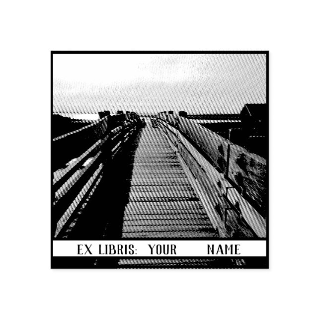 Benutzerdefiniertes Foto Ex Libris Buchzeichen Gummistempel (Prägung)