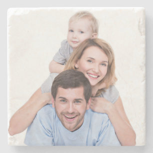 Benutzerdefiniertes Foto Familie Hochzeit Frischve Steinuntersetzer