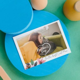 Benutzerdefiniertes Foto Floral Frohes Muttertag b Feiertagskarte