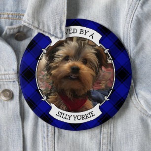 Benutzerdefiniertes Foto Frame Classic Blau und Sc Button