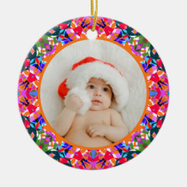 Benutzerdefiniertes Foto Frohe Weihnachten Moderne Keramik Ornament