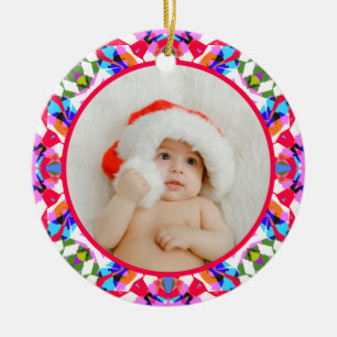 Benutzerdefiniertes Foto Frohe Weihnachten Moderne Keramik Ornament