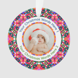 Benutzerdefiniertes Foto Frohe Weihnachten Moderne Ornament
