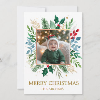 Benutzerdefiniertes Foto Frohe Weihnachten Wasserf