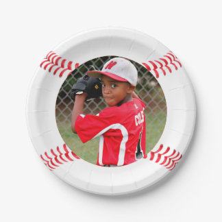 Benutzerdefiniertes Foto für Baseball Player Gebur Pappteller
