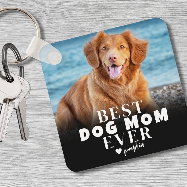 Benutzerdefiniertes Foto für die beste Mama von Ha Schlüsselanhänger (Custom Pet Best Dog Mom Photo keychain)