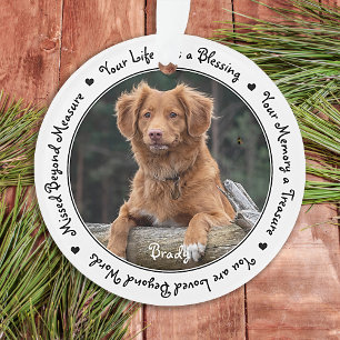 Benutzerdefiniertes Foto für die Dog-Pet-Erinnerun Ornament