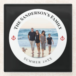 Benutzerdefiniertes Foto für die Familie in der An Glasuntersetzer