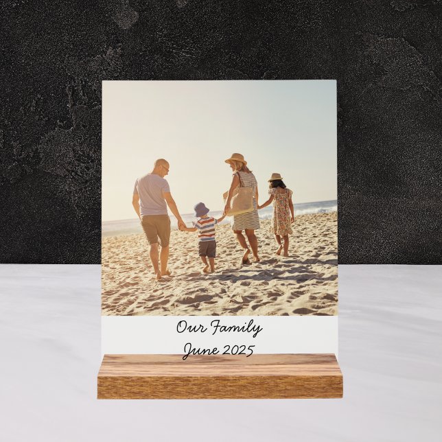 Benutzerdefiniertes Foto für die Familie mit Text Acrylschild (Von Creator hochgeladen)