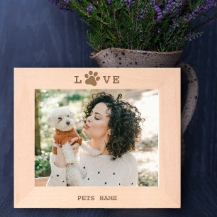 Benutzerdefiniertes Foto für die Liebe des Hundes  Geätzte Rahmen