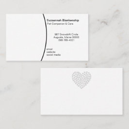 Benutzerdefiniertes Foto für Haustiere im weißen H Visitenkarte