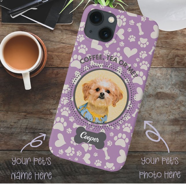 Benutzerdefiniertes Foto für Haustiere & Name Tele Case-Mate iPhone Hülle (Personalized phone case with your pet's photo and name.)