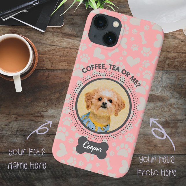 Benutzerdefiniertes Foto für Haustiere & Name Tele Case-Mate iPhone Hülle (Perfect gift to pet lovers, you can customize your pet's photo and name easily with one click.)