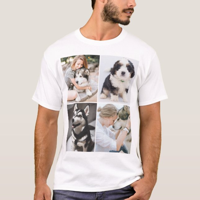 Benutzerdefiniertes Foto für Heimtiere x4 T-Shirt (Vorderseite)