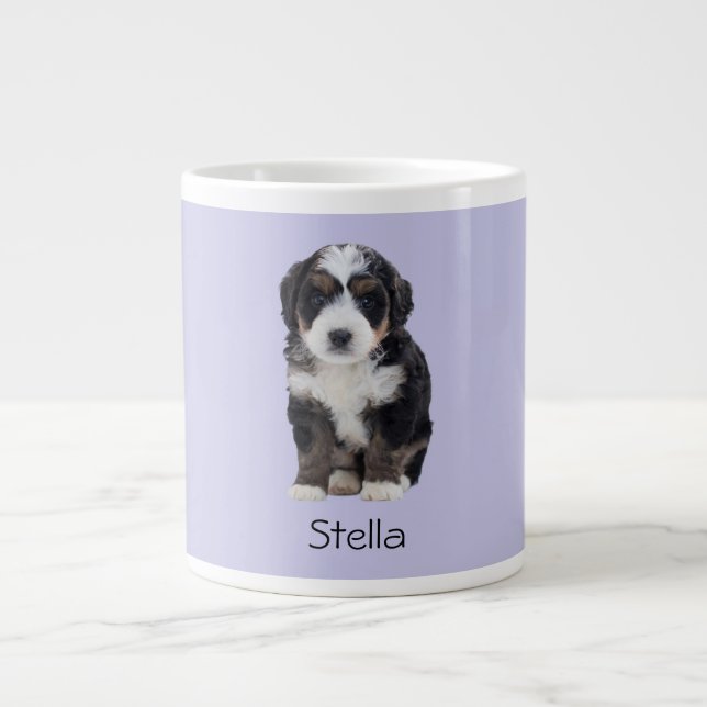 Benutzerdefiniertes Foto für Hunde - Misty Lilac m Jumbo-Tasse (Vorderseite)