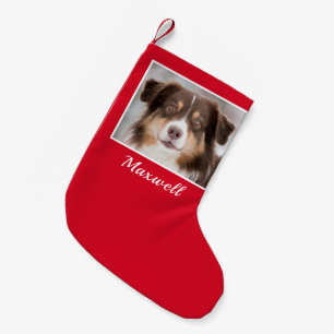 Benutzerdefiniertes Foto für Hunde Personalisiert Kleiner Weihnachtsstrumpf