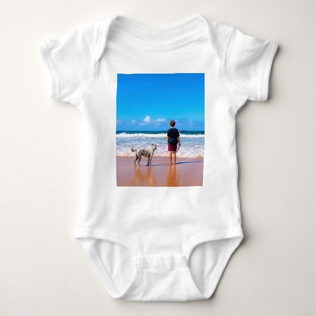Benutzerdefiniertes Foto für Ihr eigenes Design -  Baby Strampler (Vorderseite)