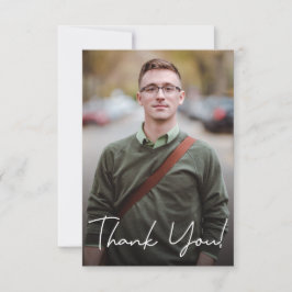 Benutzerdefiniertes Foto für männlichen Abschluss Dankeskarte