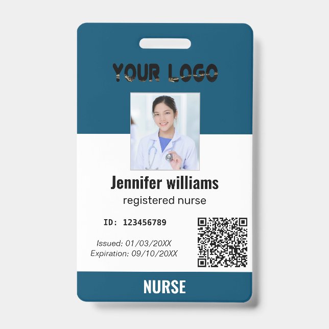 Benutzerdefiniertes Foto für Mitarbeiter, Bar-Code Ausweis (Vorderseite)
