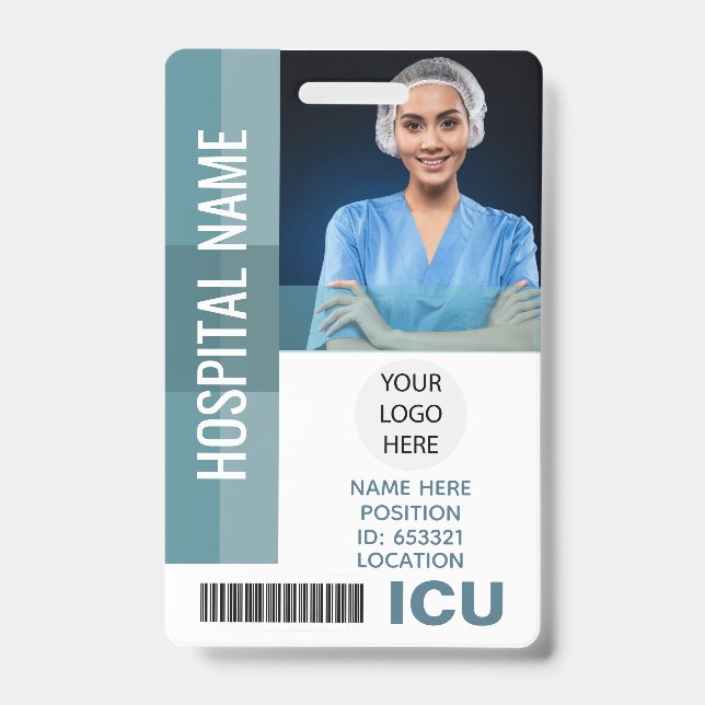 Benutzerdefiniertes Foto für Mitarbeiter, Bar-Code Ausweis (Vorderseite)