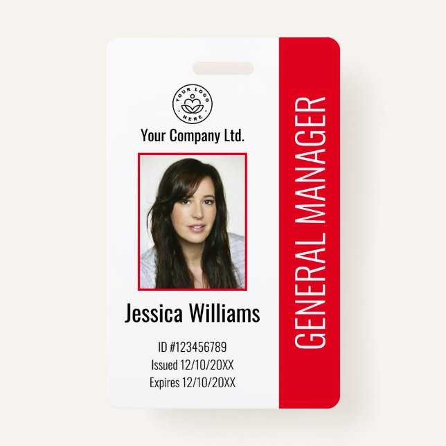 Benutzerdefiniertes Foto für Mitarbeiter, Bar, Log Ausweis (Vorderseite)