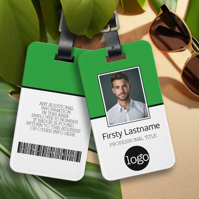 Benutzerdefiniertes Foto für Mitarbeiter, Bar, Log Gepäckanhänger (Custom Luggage Tag - Personalized Bag Tag)
