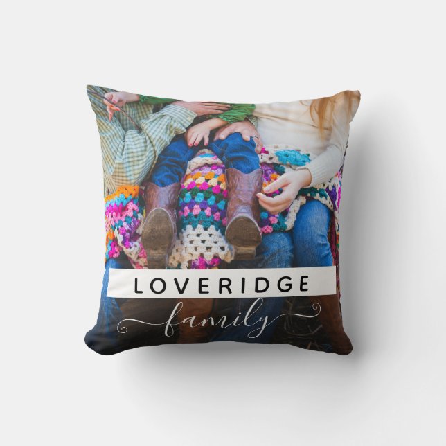 Benutzerdefiniertes Foto für personalisierte Monog Kissen (Vorderseite)