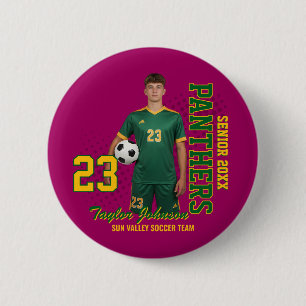 Benutzerdefiniertes Foto für Senior-Fußballspieler Button