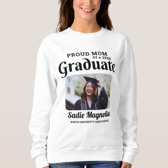 Benutzerdefiniertes Foto für stolze Mutter eines A Sweatshirt (Vorderseite)