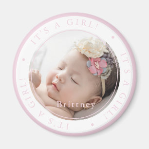 Benutzerdefiniertes Foto Geburt Mädchen Anlass ein Magnet