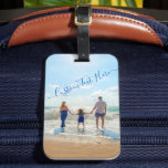Benutzerdefiniertes Foto-Gepäckstück Auf Ihrem Fot Gepäckanhänger<br><div class="desc">Custom Foto and Text Luggage Tag - Einzigartiges Design - Personalisierte Familie / Freunde oder Persönliche Reise Tags / Geschenk - Hinzufügen von Text und Foto - Umgestalten und verschieben Sie Elemente mit dem Anpassungs-Tool ! Wählen Sie Schriftart / Größe / Farbe! Viel Glück - Be Happy :) von MIGNED...</div>