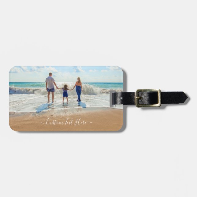 Benutzerdefiniertes Foto Gepäckstück Ihre Fotos un Gepäckanhänger (Vorderseite horizontal)