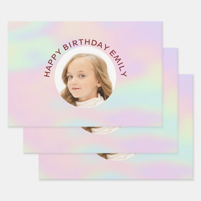 Benutzerdefiniertes Foto Geschenkpapier Set (Set)