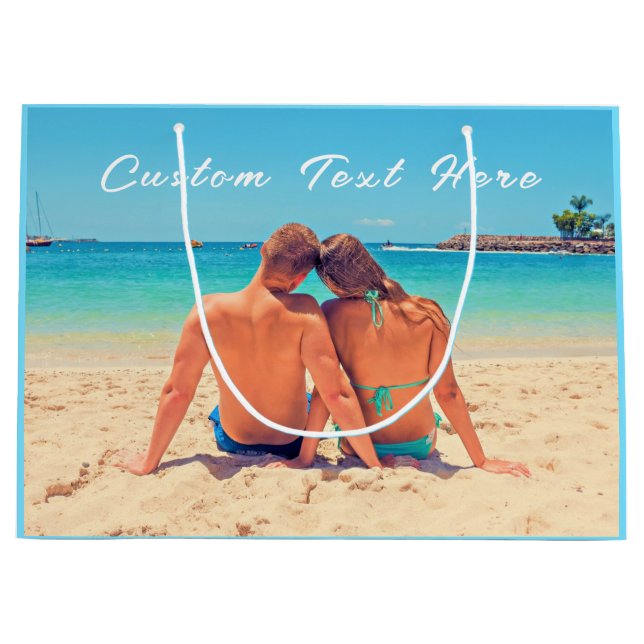 Benutzerdefiniertes Foto Geschenktasche Ihr romant Große Geschenktüte (Vorderseite)