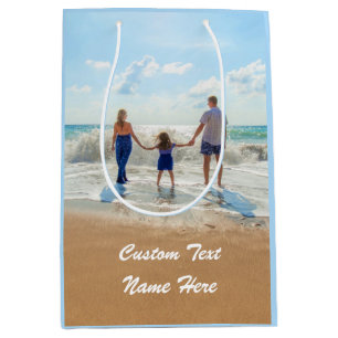 Benutzerdefiniertes Foto Geschenktasche Ihre Fotos Mittlere Geschenktüte