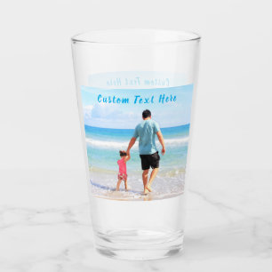 Benutzerdefiniertes Foto-Glasgeschenk mit Text Glas