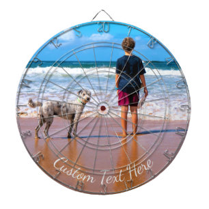 Benutzerdefiniertes Foto-Grafikboard mit Text Dartscheibe