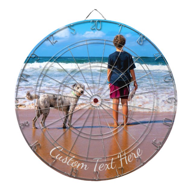 Benutzerdefiniertes Foto-Grafikboard mit Text Dartscheibe (vorne)