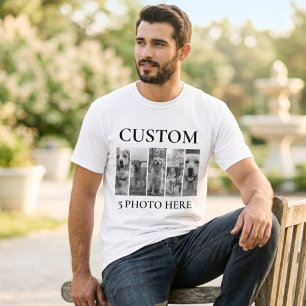 Benutzerdefiniertes Foto-Haustier-Shirt, Vintage-B T-Shirt