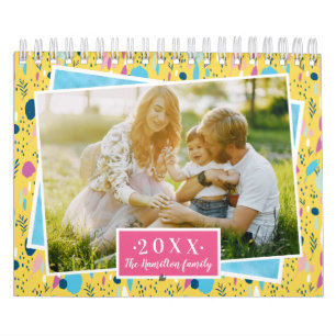 Benutzerdefiniertes Foto Helle Farben 2021 Familie Kalender